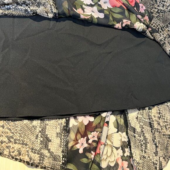 NWT INC International Concepts 20W Plus Floral Snake Print Lined Flowy Skirt - Picture 10 of 11